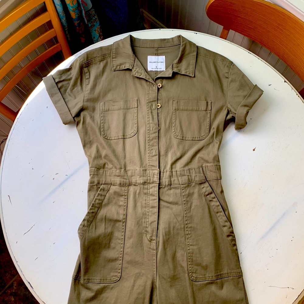 Olive Green Canvas Coveralls - Sz Small